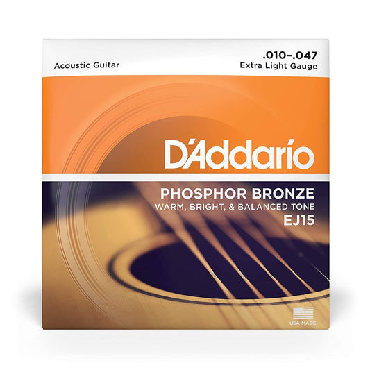 D'Addario 80/20 Extra Light Gauge Acoustic Guitar Bronze .010-.047