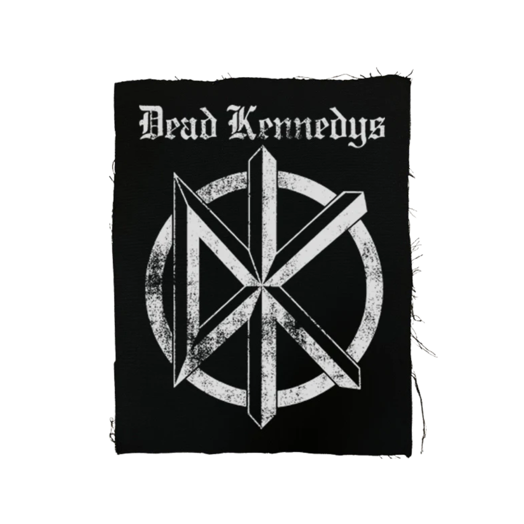 Black patch with 'Dead Kennedys' logo and symbol on a white background
