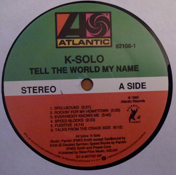 K-Solo - Tell The World My Name LP *BOOTLEG*