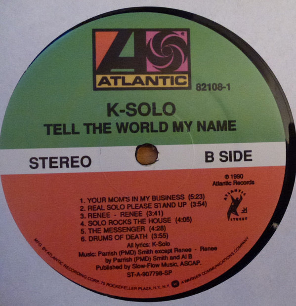 K-Solo - Tell The World My Name LP *BOOTLEG*