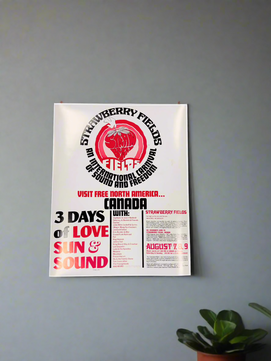 Music poster print: Strawberry Fields Concert Poster 16" x 20"