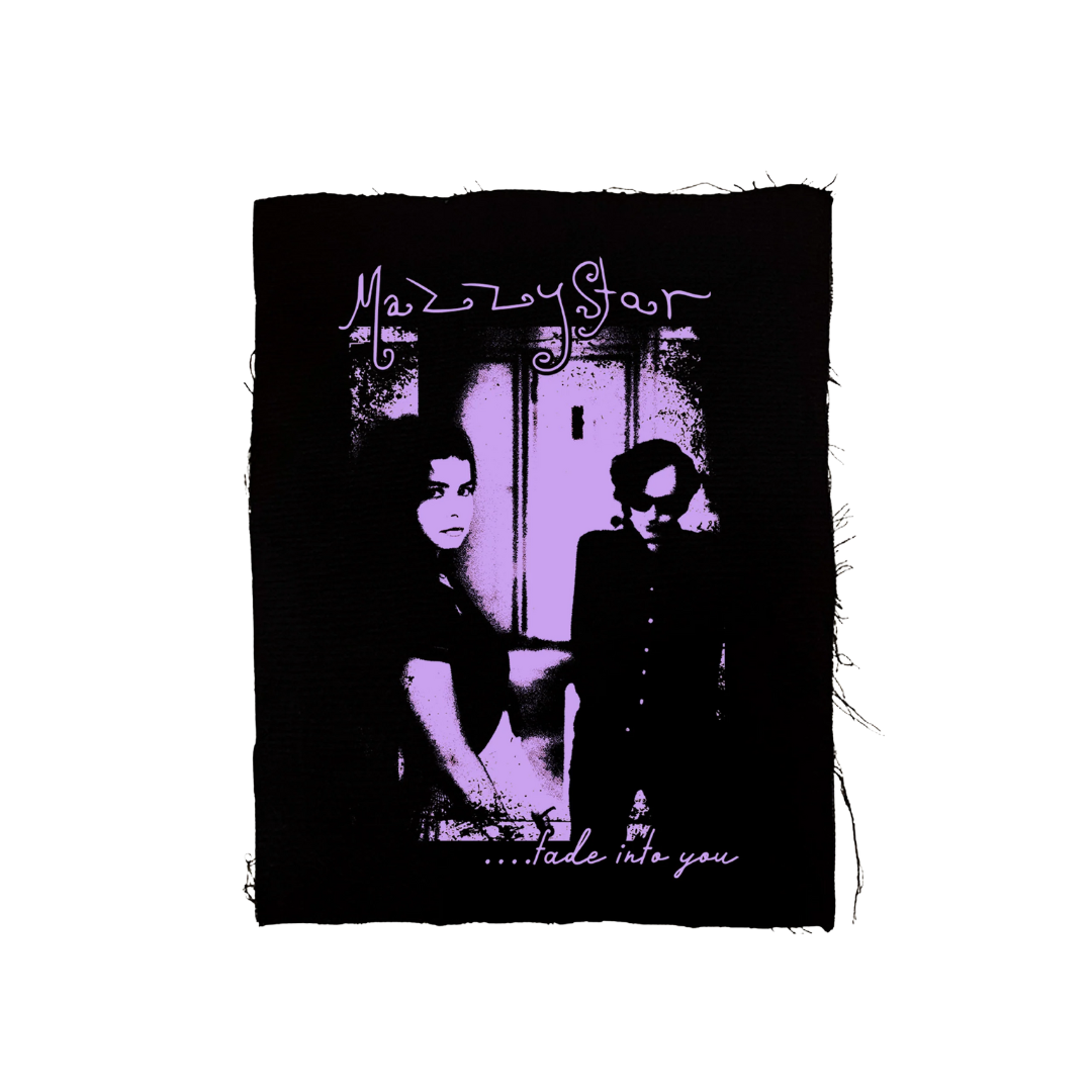 Album cover with two figures and text on a textured black background