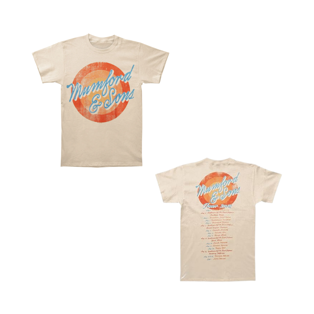 Mumford & Sons Sun Script 2012 Tour Super Soft Tee Slim Fit T-shirt