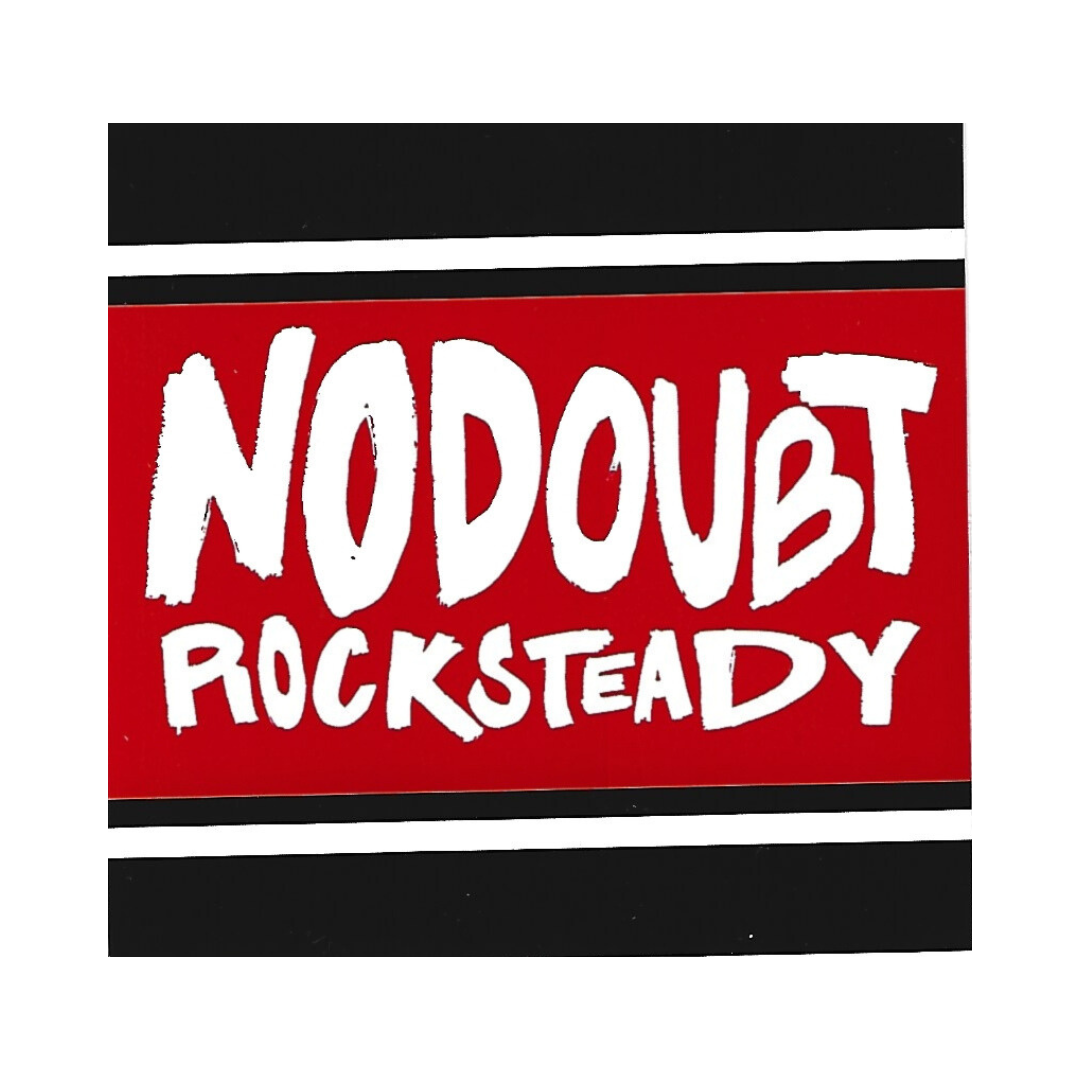 No Doubt Rock Steady Black, Red & White Sticker