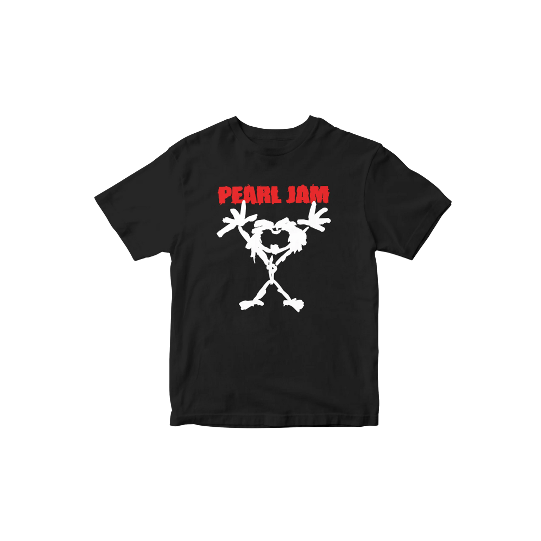 Black Pearl Jam stick guy shirt
