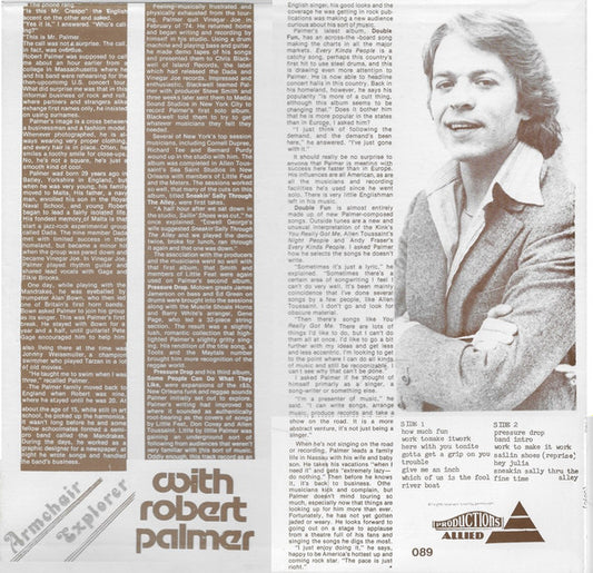 Robert Palmer - Armchair Explorer (LP, Unofficial, (M) Mint Sealed)