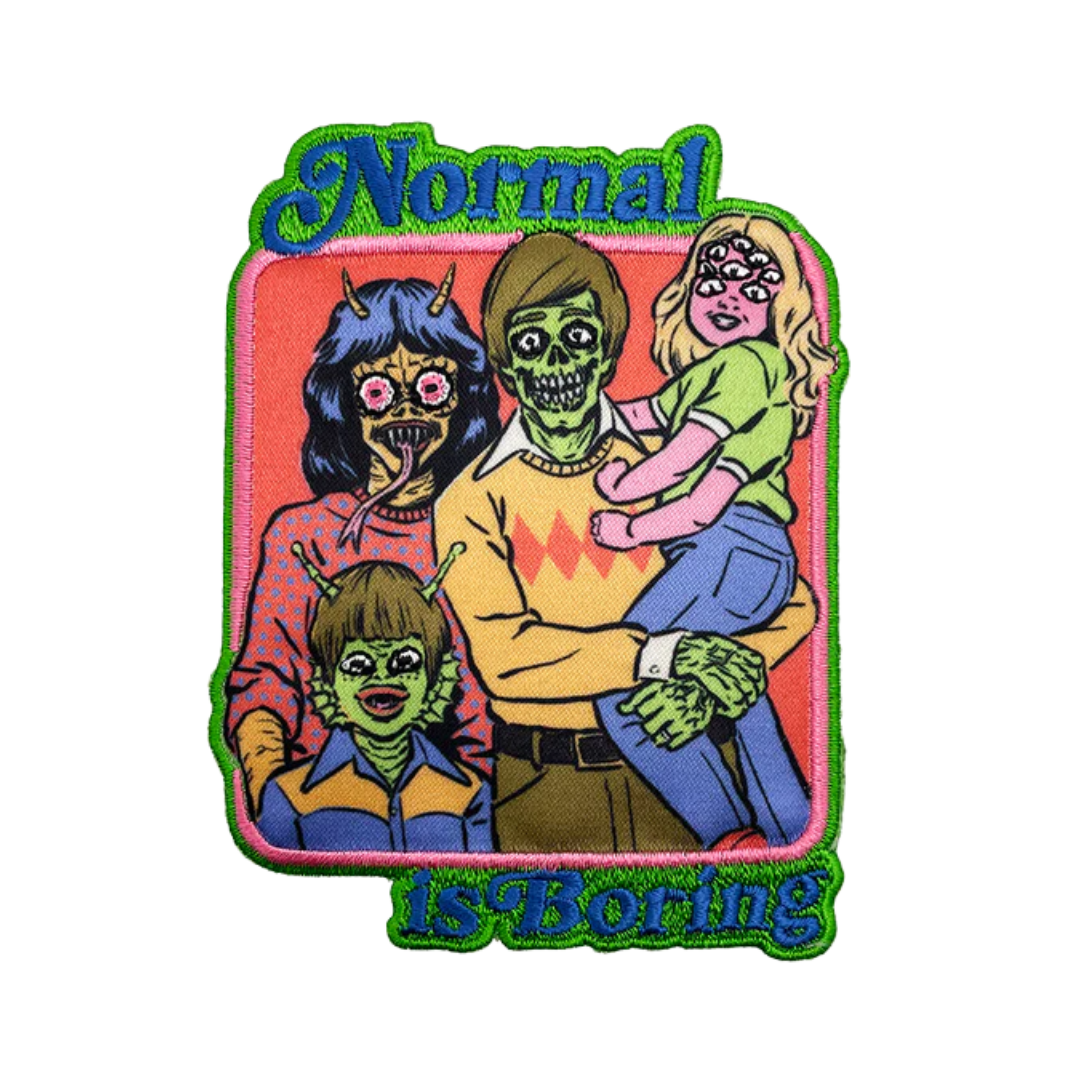 Steven Rhodes Normal Is Boring 3"x3.9" Patch