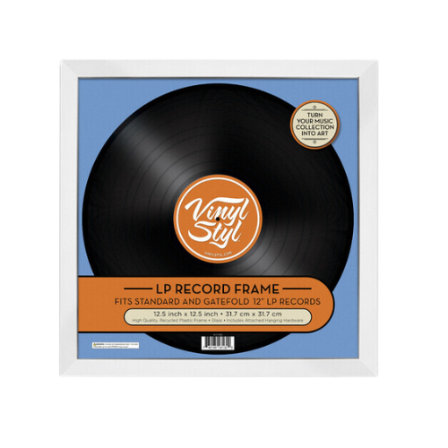 Vinyl Styl® 12 Inch Vinyl Record Display Frame - Wall Hanging (White)