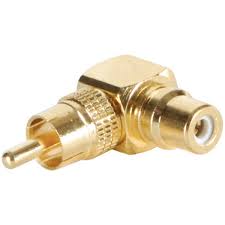 Right Angle RCA Plug to RCA Jack