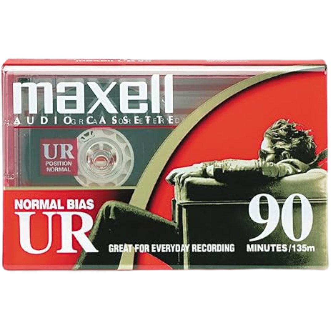 Maxell UR 90 Normal Bias Blank Audio Recording Cassette Tape