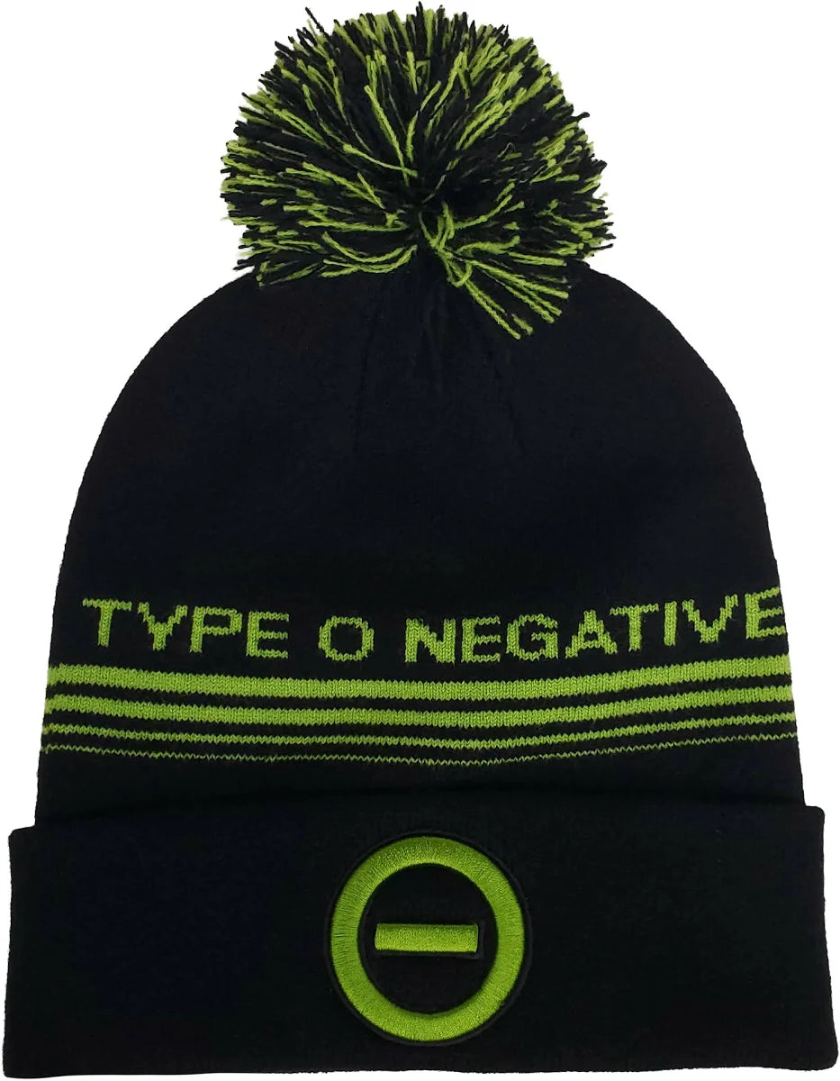 Type O Negative - Embroidered Patch - Acrylic Knit Hat - Black