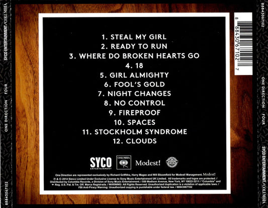 One Direction : FOUR (CD, Album)