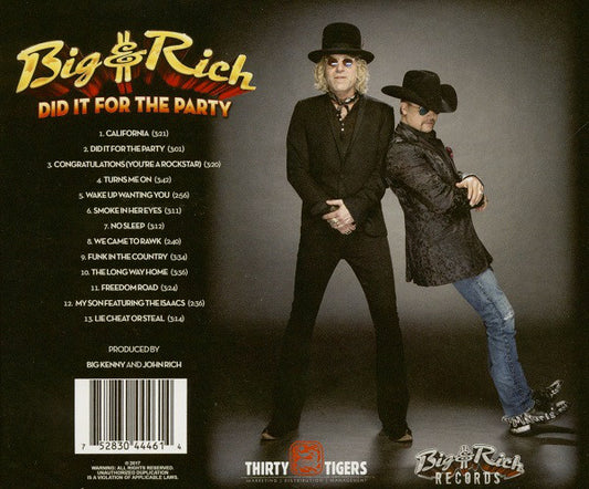 Big & Rich : Did It For The Party (CD, Album)