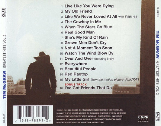 Tim McGraw : Greatest Hits Vol 2 Reflected (CD, Comp)