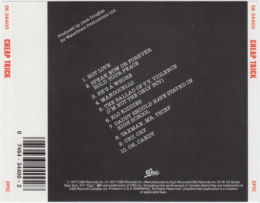 Cheap Trick : Cheap Trick (CD, Album)