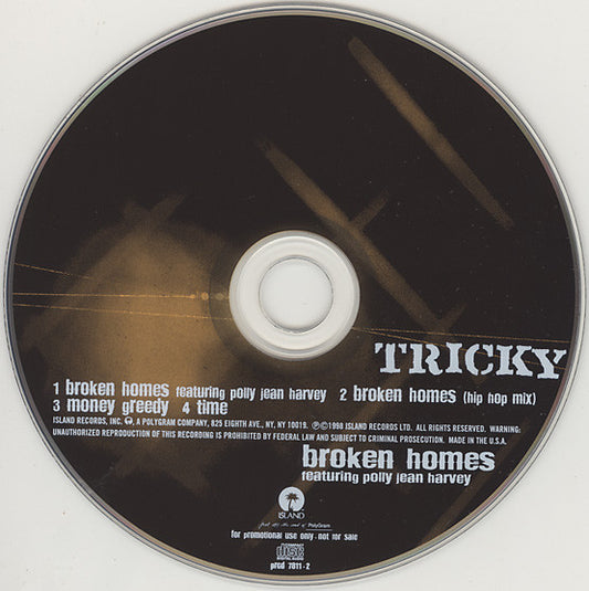 Tricky : Broken Homes / Money Greedy (CD, Single, Promo)