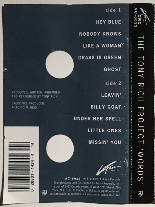 The Tony Rich Project : 'Words' (Cass, Album, Club, CRC)