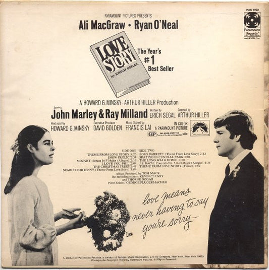 Francis Lai : Love Story - Music From The Original Soundtrack (LP, Album, She)