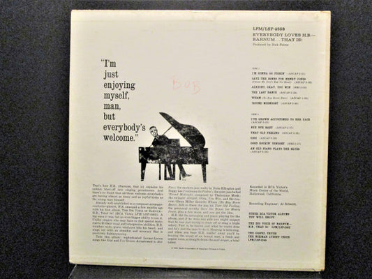 H.B. Barnum : Everybody Loves H. B. (LP, Album, Mono)