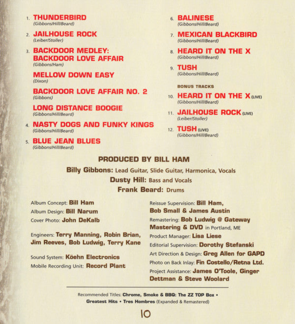 ZZ Top : Fandango! (CD, Album, RE, RM)