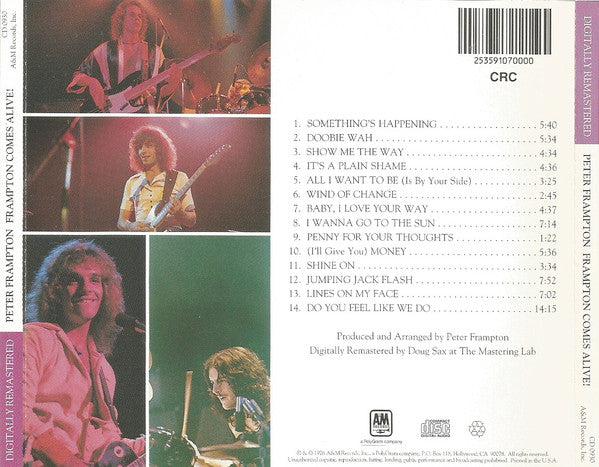 Peter Frampton : Frampton Comes Alive! (CD, Album, Club, RE, RM)