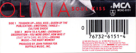 Olivia* : Soul Kiss (Cass, Album)