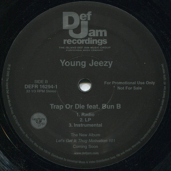 Young Jeezy Feat. Mannie Fresh : And Then What b/w Trap Or Die (12", Single, Promo)
