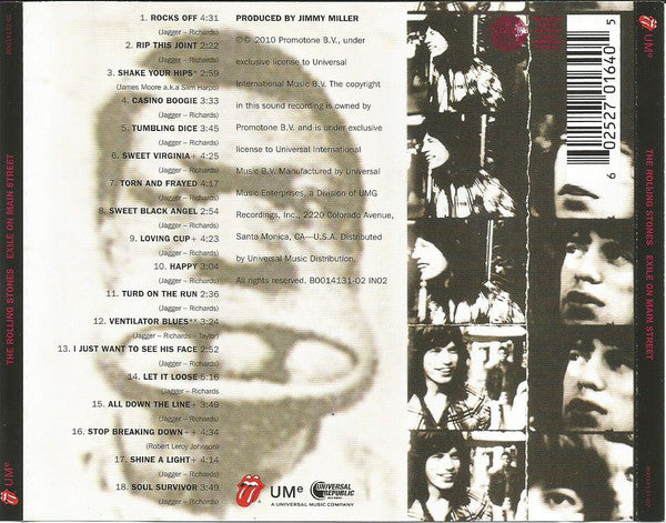 The Rolling Stones : Exile On Main St (CD, Album, RE, RM)
