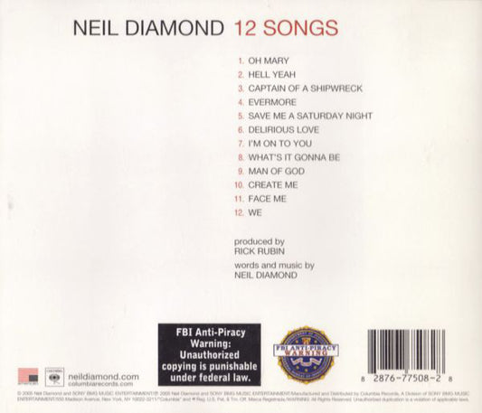 Neil Diamond : 12 Songs (CD, Album)