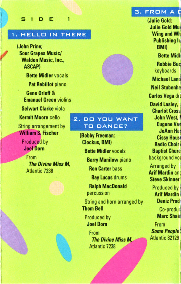 Bette Midler : Experience The Divine (Greatest Hits) (Cass, Comp)