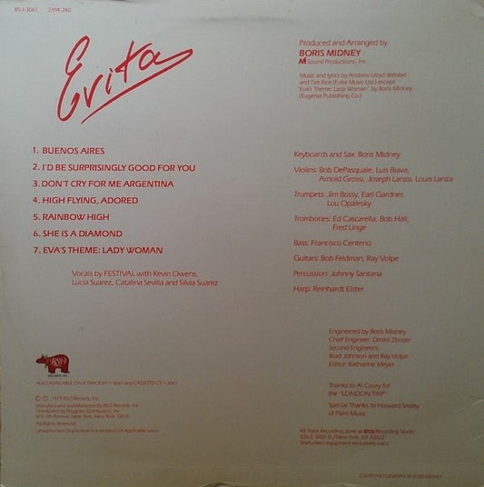 Festival (2) : Evita (LP, Album, Mixed, 26=)