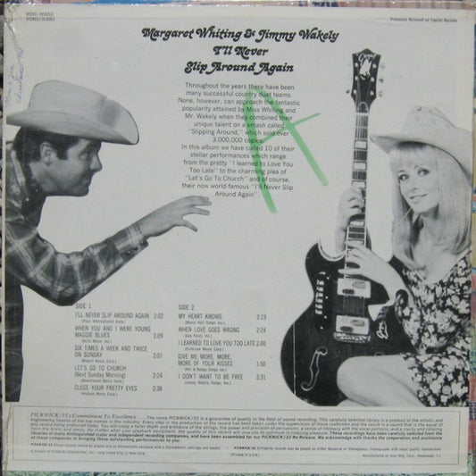 Margaret Whiting & Jimmy Wakely : I'll Never Slip Around Again (LP, Comp)