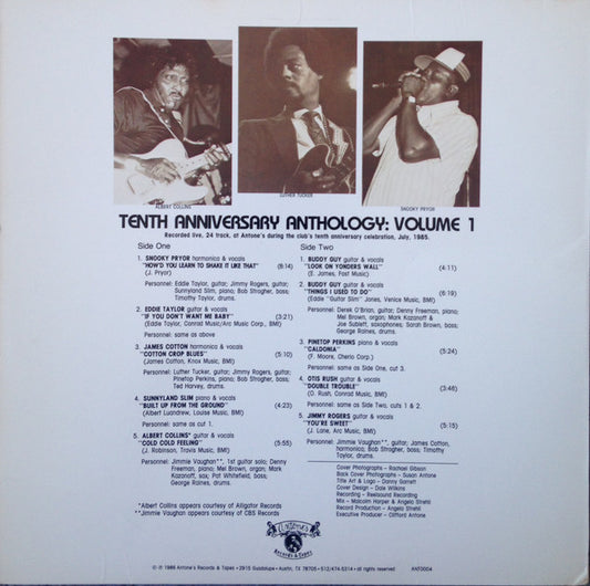 Various : Tenth Anniversary Anthology Vol.1 - Live From Antone's (LP, Comp)