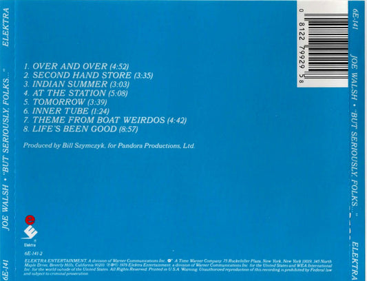 Joe Walsh : "But Seriously, Folks..." (CD, Album, RE, RM, RP)