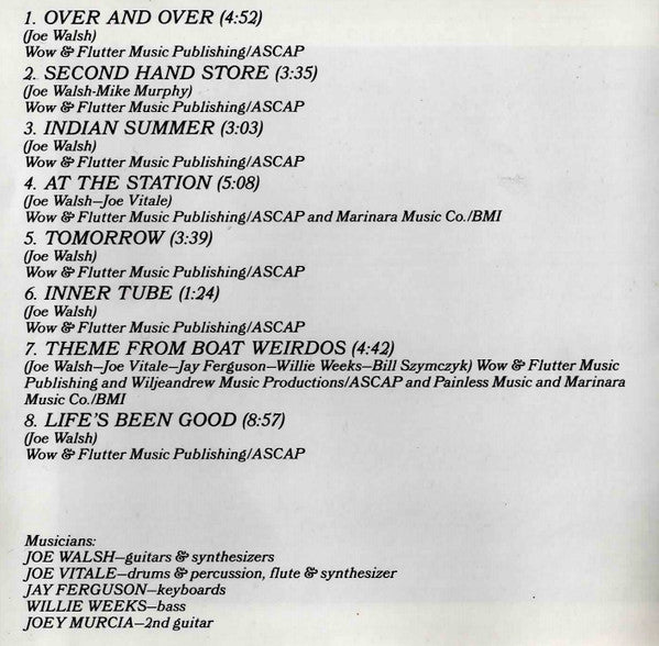 Joe Walsh : "But Seriously, Folks..." (CD, Album, RE, RM, RP)