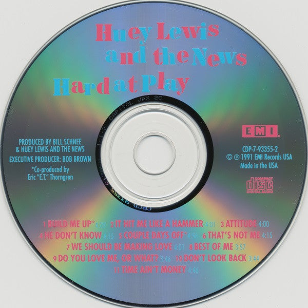 Huey Lewis And The News* : Hard At Play (CD, Album)