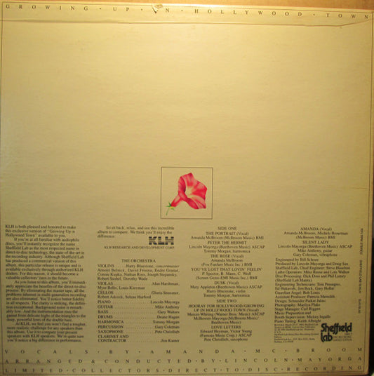 Lincoln Mayorga and Amanda McBroom : Growing Up In Hollywood Town (LP, Album, Ltd)