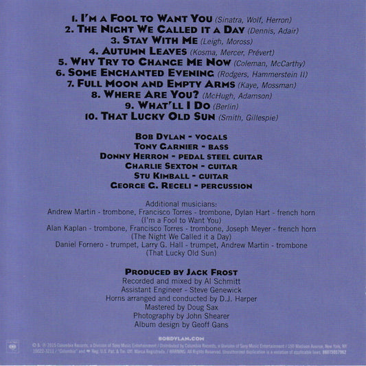 Bob Dylan : Shadows In The Night (CD, Album)