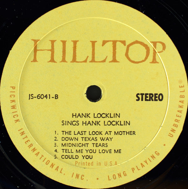 Hank Locklin : Hank Locklin Sings Hank Locklin (LP)