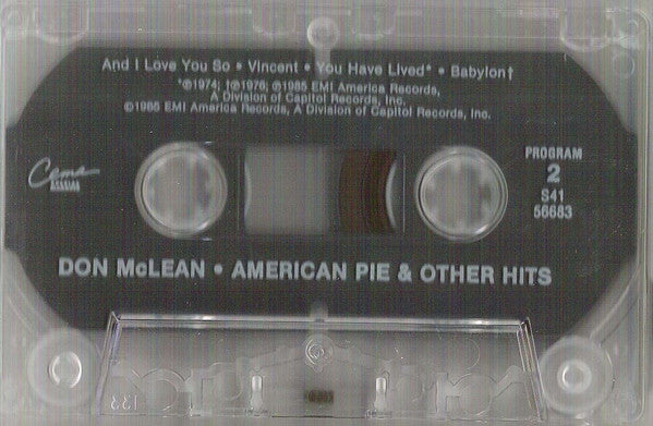 Don McLean : American Pie & Other Hits (Cass, Comp)