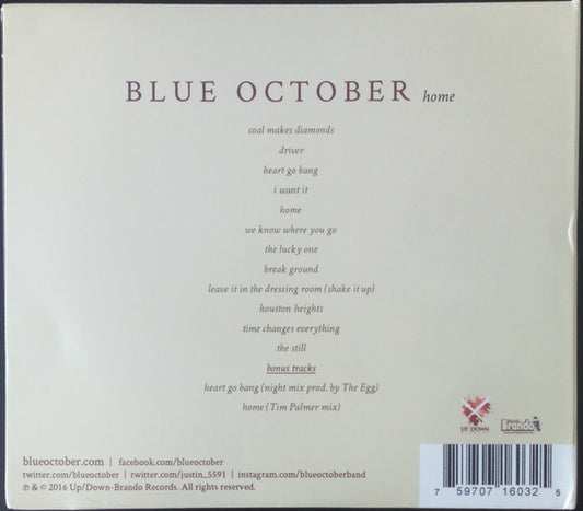 Blue October (2) : Home (CD, Album)