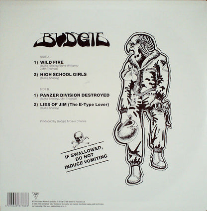 Budgie : If Swallowed, Do Not Induce Vomiting (12", EP, RE)
