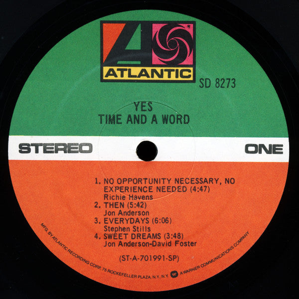Yes : Time And A Word (LP, Album, RP, Spe)