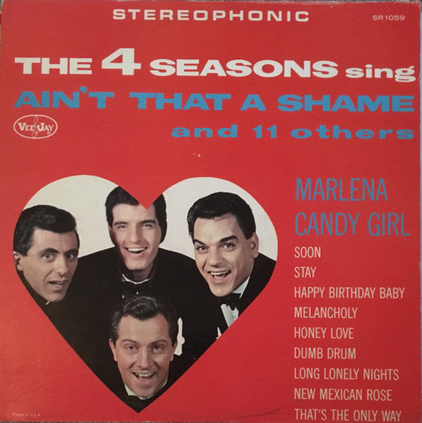 The 4 Seasons* : The 4 Seasons Sing Ain't That A Shame And 11 Others (LP, Album, Mic)