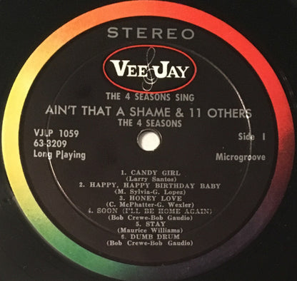 The 4 Seasons* : The 4 Seasons Sing Ain't That A Shame And 11 Others (LP, Album, Mic)