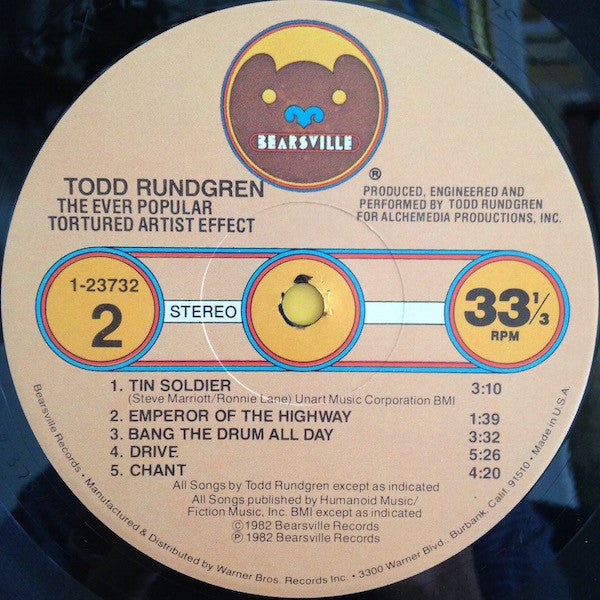 Todd Rundgren : The Ever Popular Tortured Artist Effect (LP, Album, All)