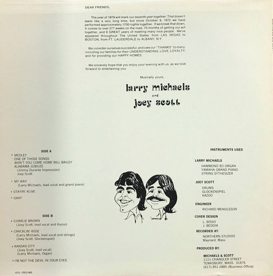 Michaels* And Scott* : Michaels And Scott (LP, Album)