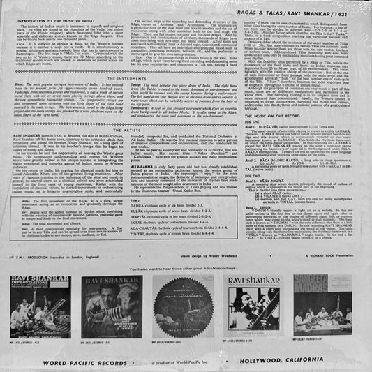 Ravi Shankar, Alla Rakha : Rāgas & Tālas (LP, Album)