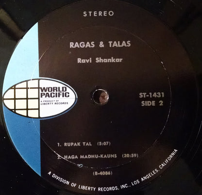 Ravi Shankar, Alla Rakha : Rāgas & Tālas (LP, Album)