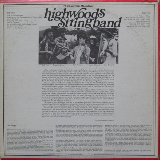 Highwoods Stringband : Fire On The Mountain (LP, Album, Wak)